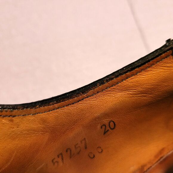 VTG 70s Florsheim Imperial Kenmoor 12 C Black Longwing Blucher Gunboat Men Shoes main image 12